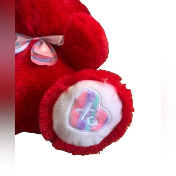 Red Hug Me Bear W/ Bow 10.5” - Picture 3 of 3
